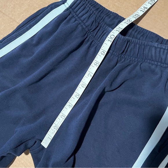 Commense Utility cargo stripe Sweatpants wide leg, navy blue, pull up pants sz M - Picture 8 of 11